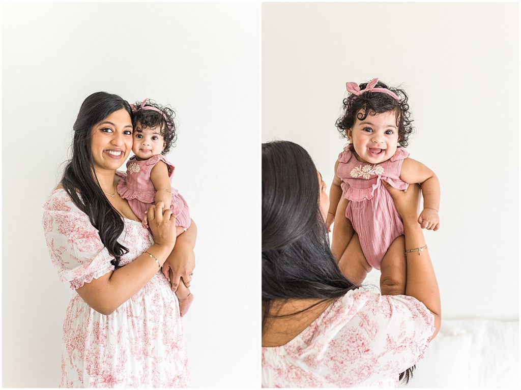 OKC baby photographer | mom holding six moth baby girl