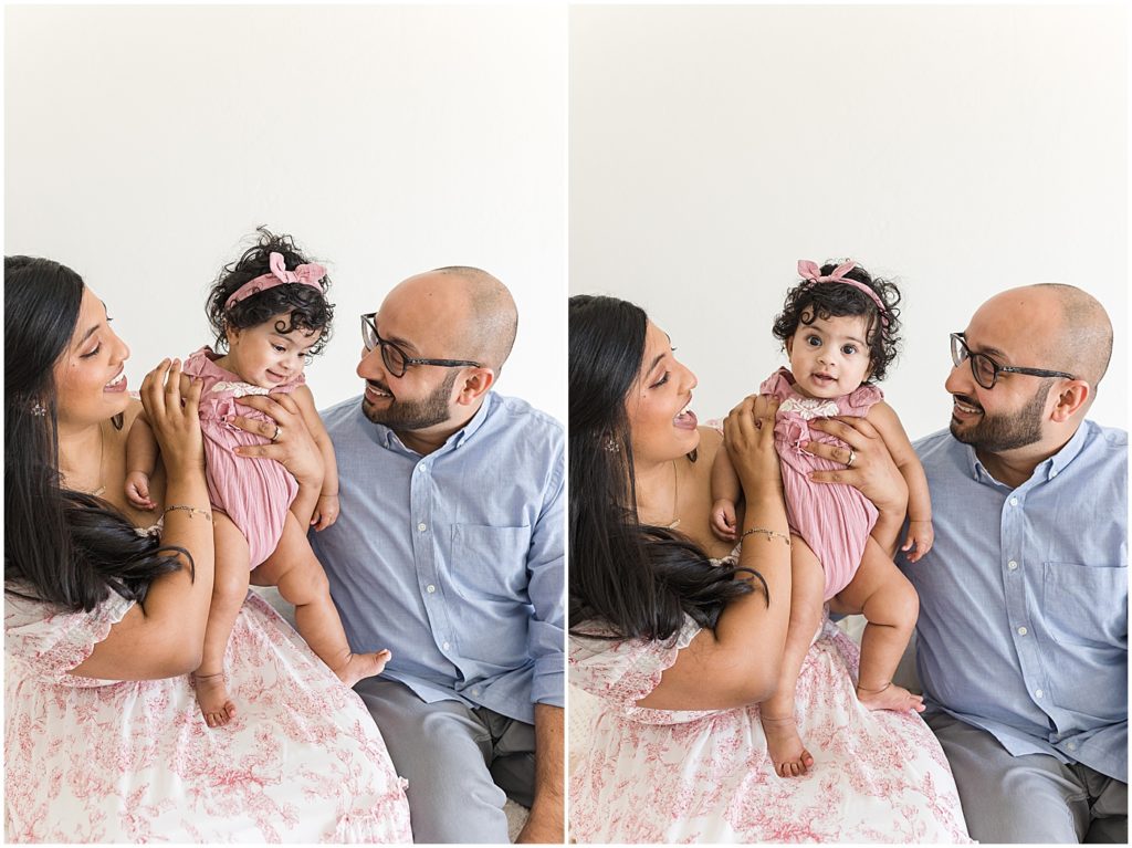 OKC baby photographer | Family snuggling together 