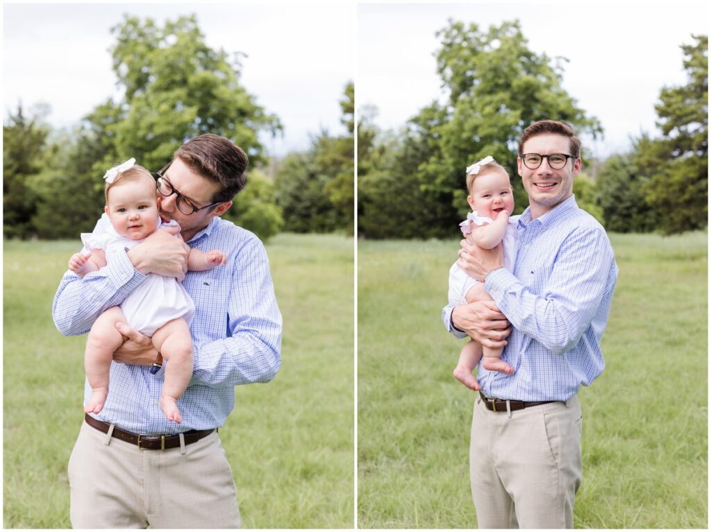  Dad and baby outdoors 