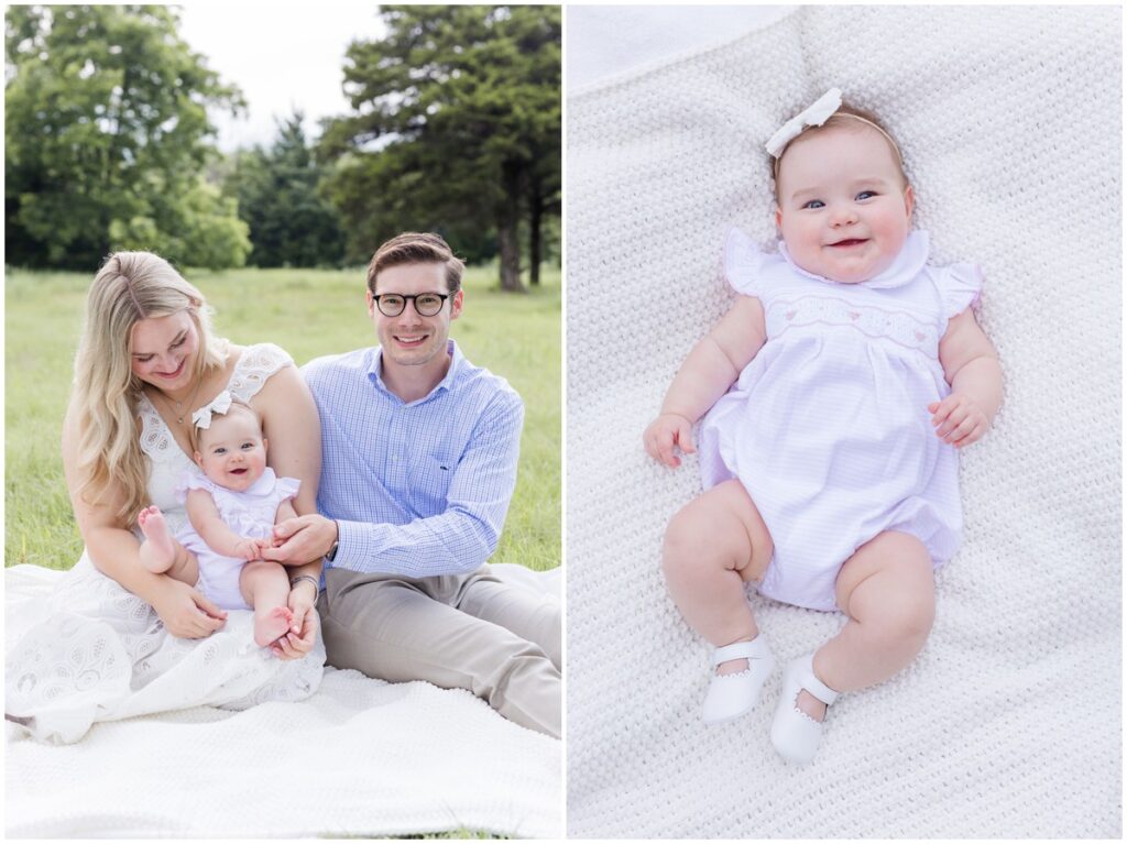 Edmond OK Photographer Baby smiling Family Outdoors