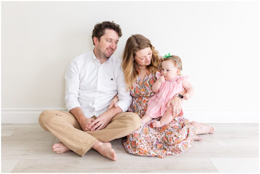 Edmond Baby Photographer Family sitting in studio