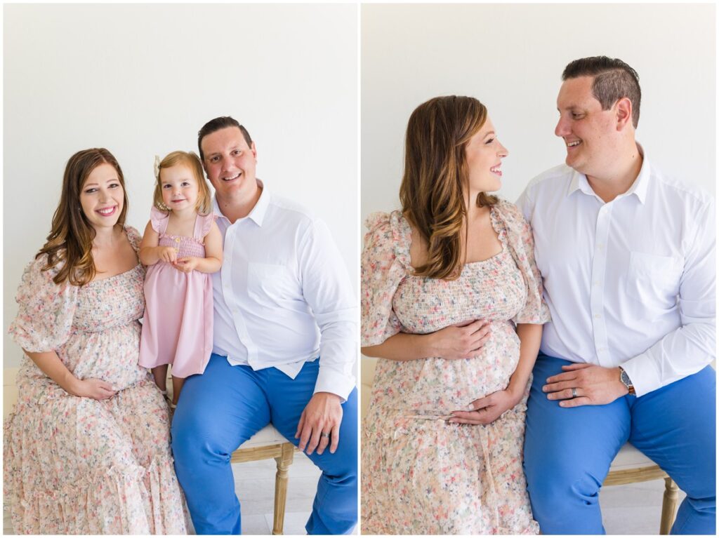 Maternity Photographer Moore OK Family mother dad daughter 
