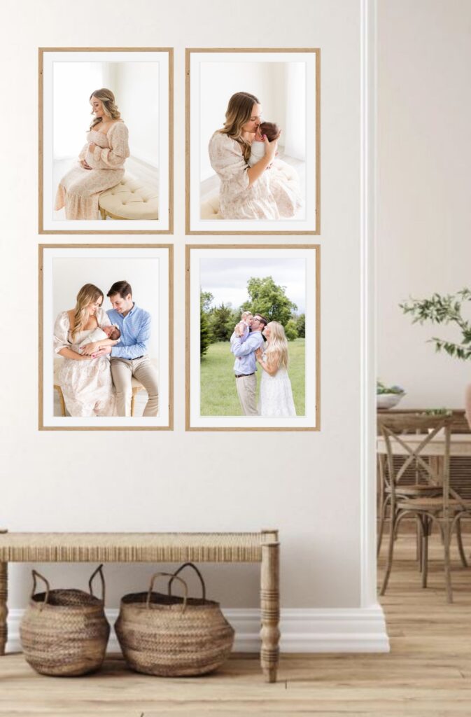 where to diplay portraits in your home with okc newborn photographer